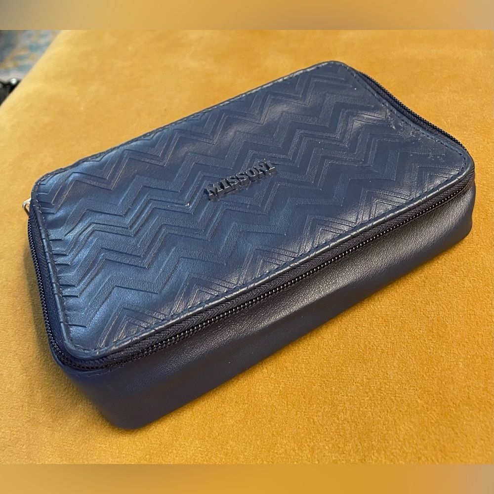 Missoni x Delta Airlines Blue Travel Zippered Bag